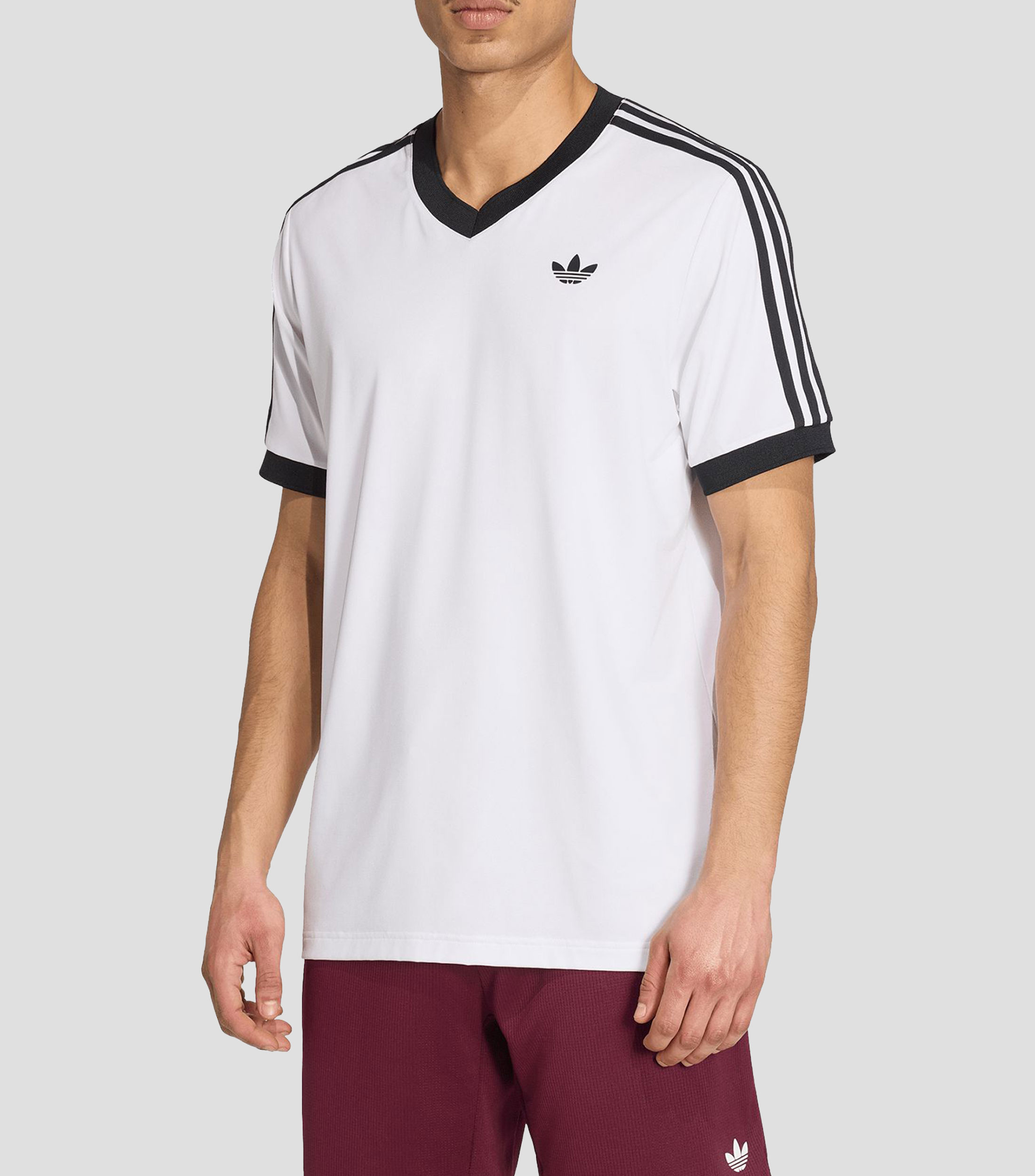 Playera para tennis cuello V manga corta lisa Hombre